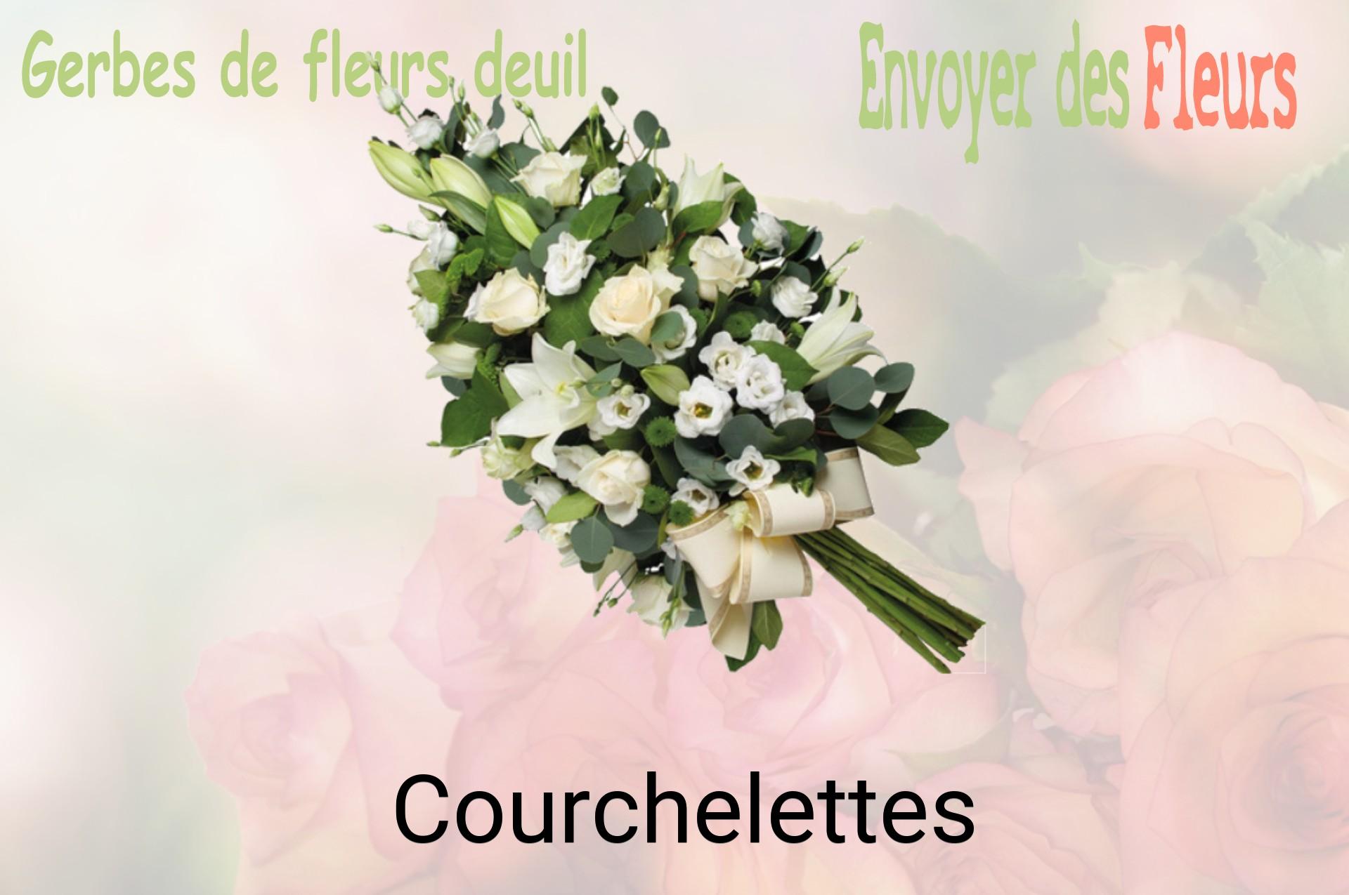 Gerbe de fleurs de deuil livrée à Courchelettes